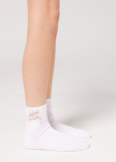 Girls’ Bow Short Socks