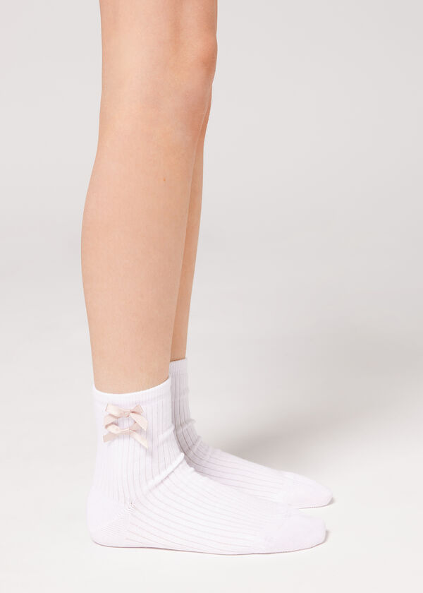 Girls’ Bow Short Socks