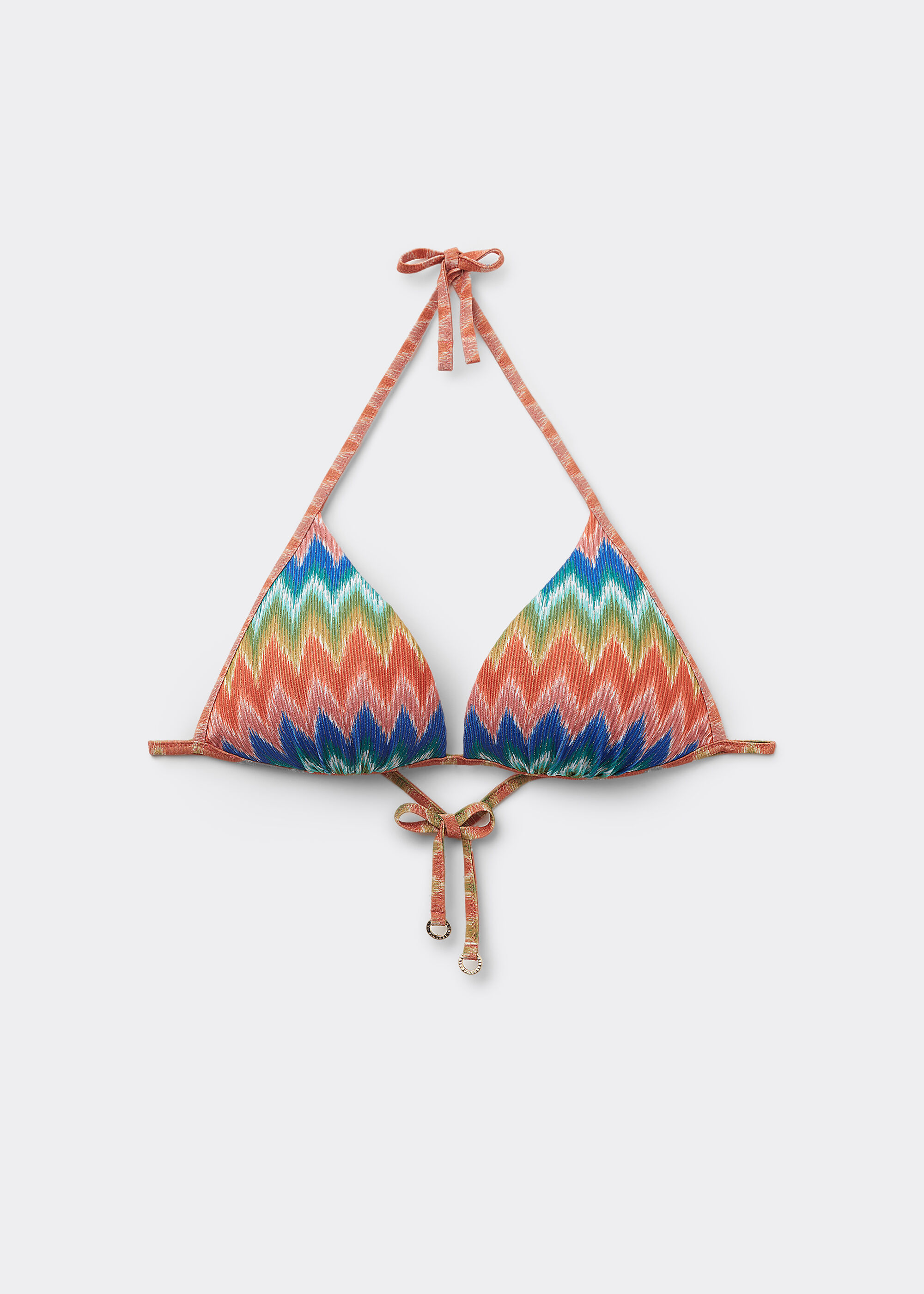 Gepolstertes Push-up-Bikinioberteil Elegant Chevron
