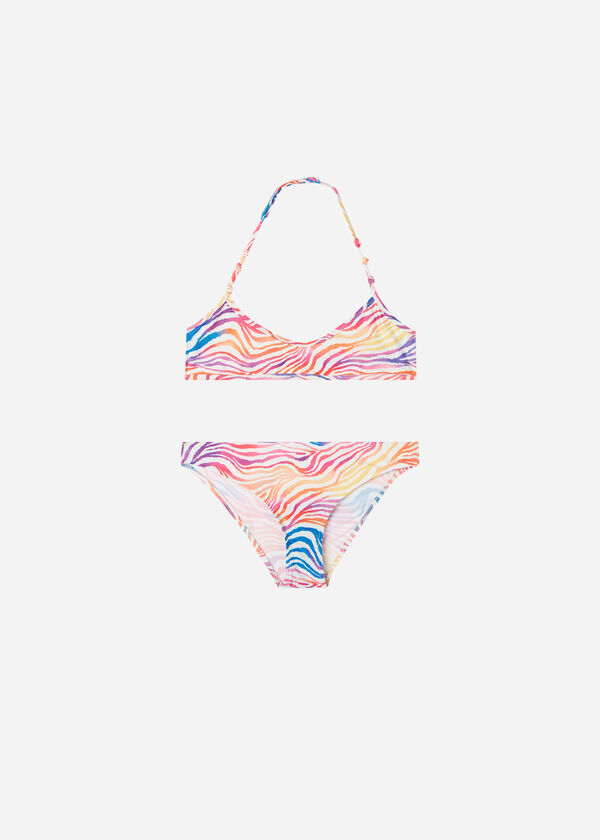 Dvodijelni trokutasti kupaći kostim za djevojčice Malaga