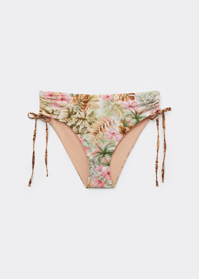 Bas de maillot à taille haute Wild Tropics