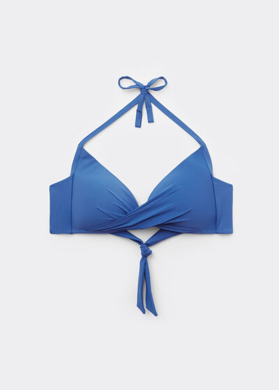 Graduated Padded Crossover Triangle Bikini Top Indonesia