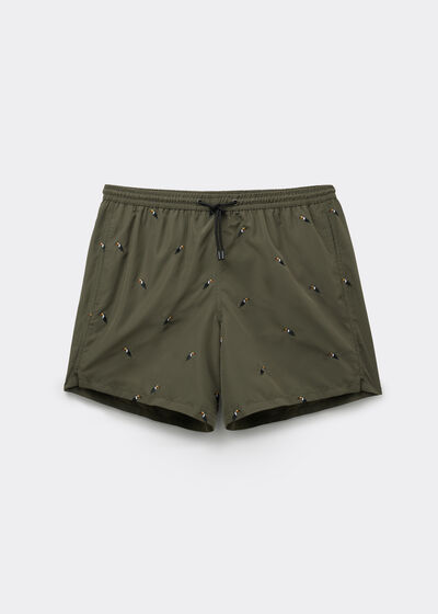 Men&rsquo;s Patterned Boxer Swim Shorts Formentera