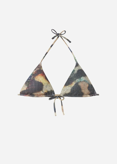 Triangel-Bikinioberteil mit herausnehmbaren Polstern Sparkling Camouflage