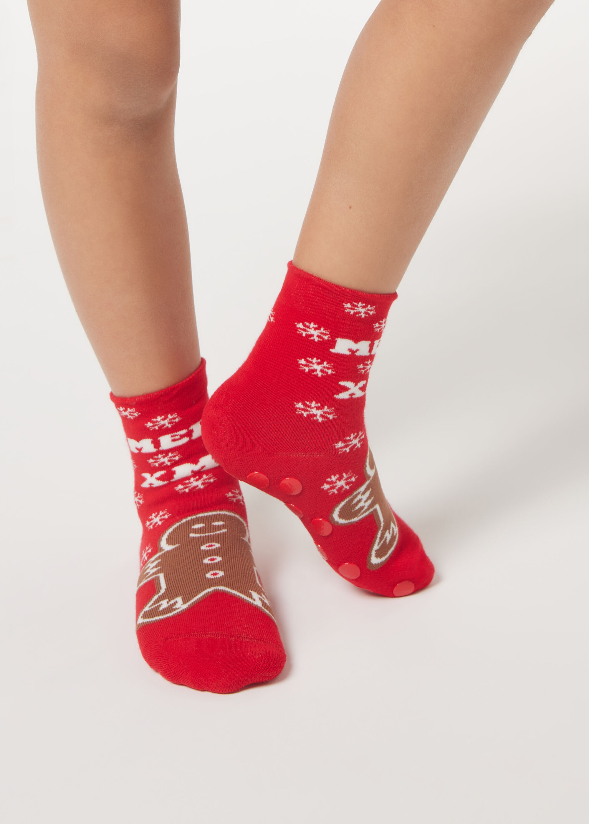 Kids’ Gingerbread Man Non-Slip Socks