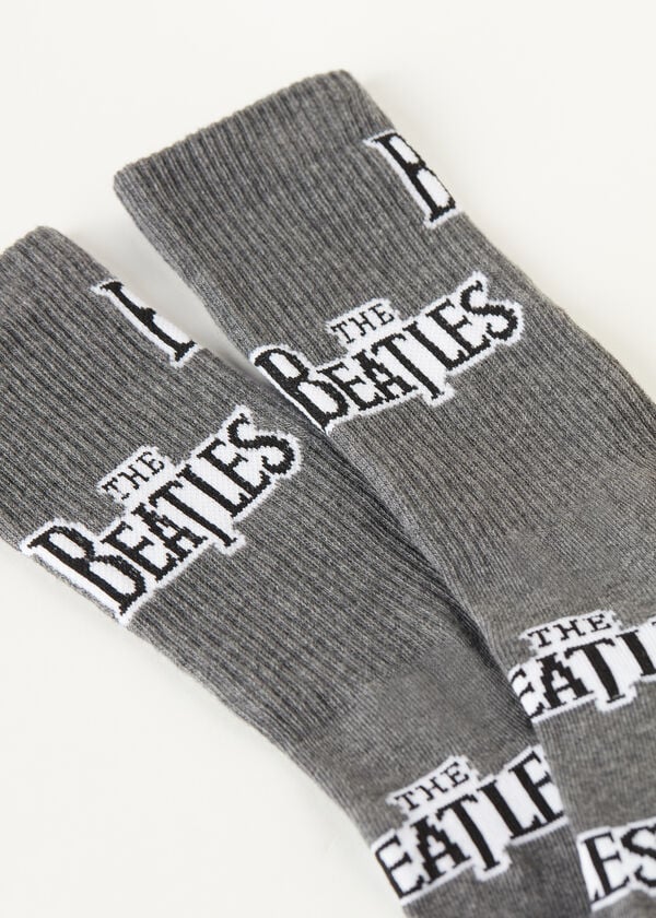 Men’s The Beatles Text Short Socks