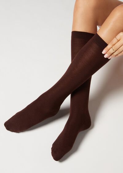 Wool and cotton long socks