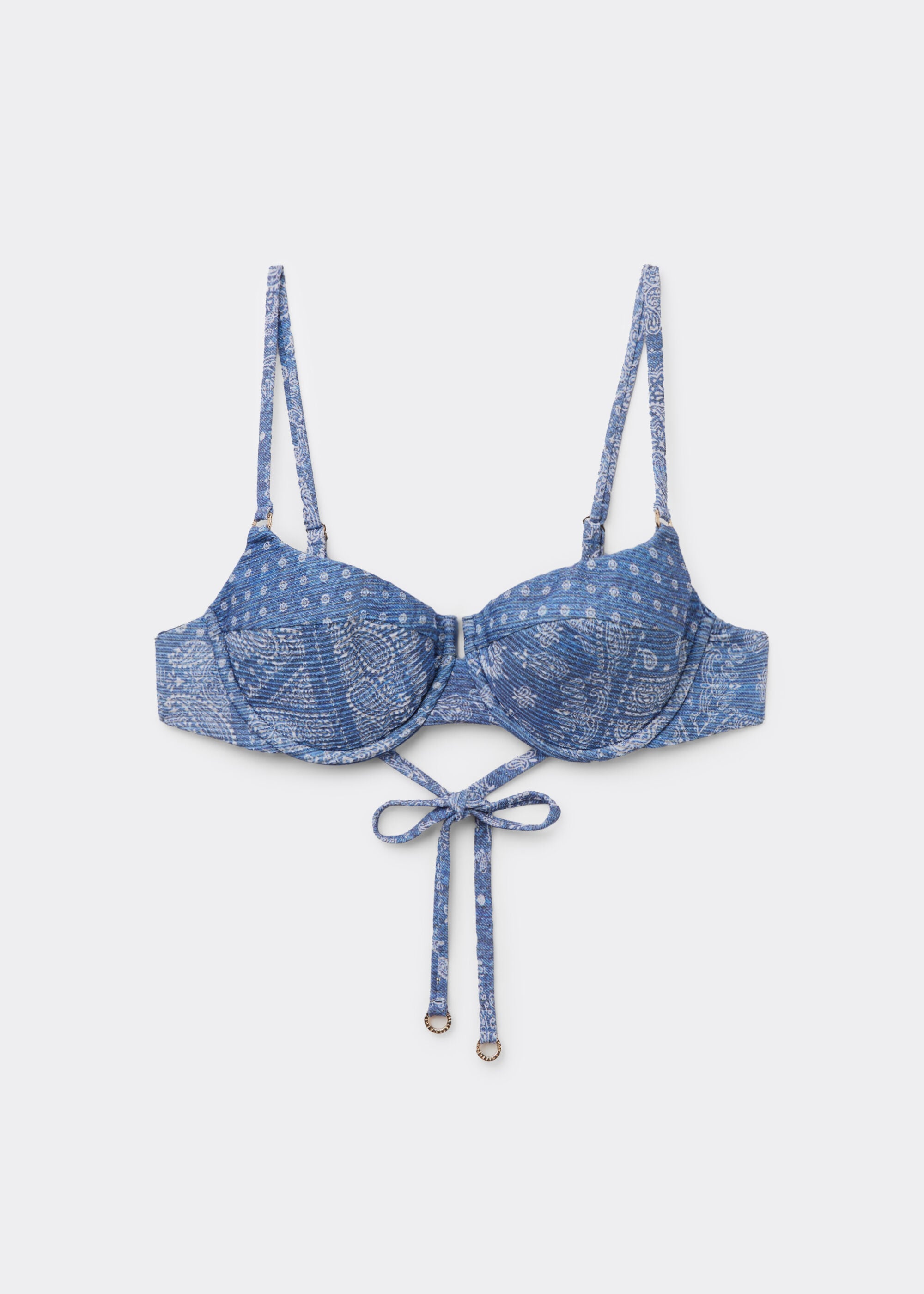 Push-Up Bikini Top Paisley