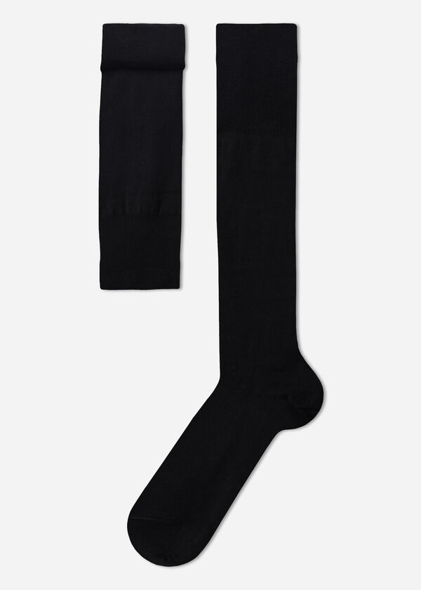 Chaussettes longues en fil d’Écosse pour homme