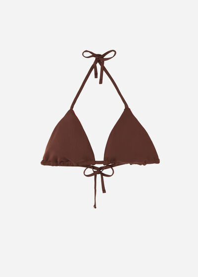 Top de bikini triangular deslizante Double Concept