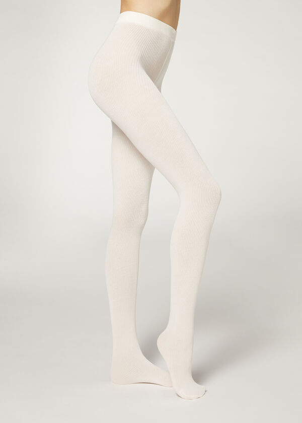 Ribbed Tights with Cashmere