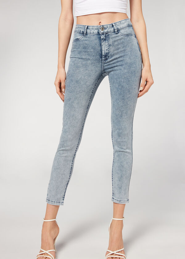 Faded Skinny Push-Up Jeans