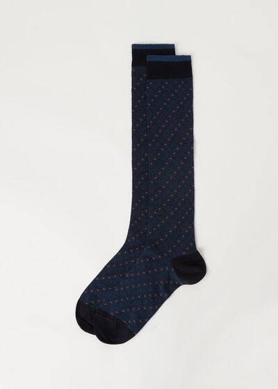 Men’s Diamond Jacquard Long Socks