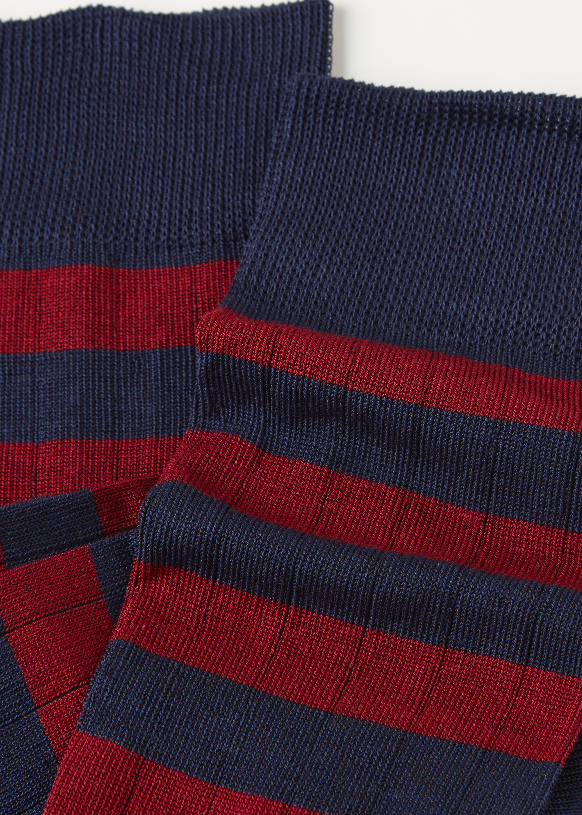 Chaussettes courtes à rayures pour homme