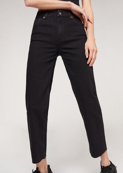 Cropped Straight-Leg Jeans