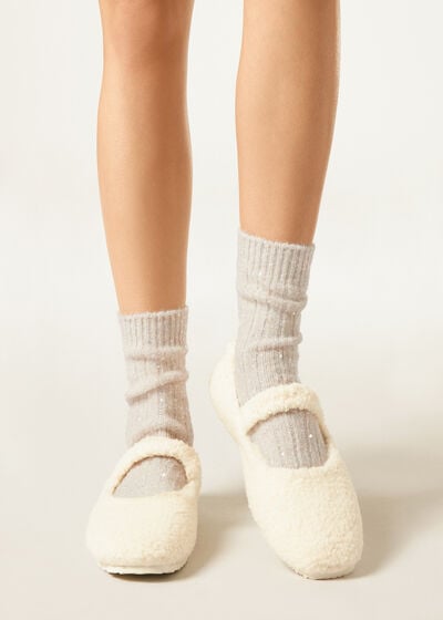 Micro Sequinned Socks