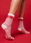 Krátke mäkké ponožky s vianočným vzorom