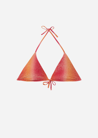 Vyberateľný vystužený trojuholníkový vrchný diel plaviek Colorful Shades