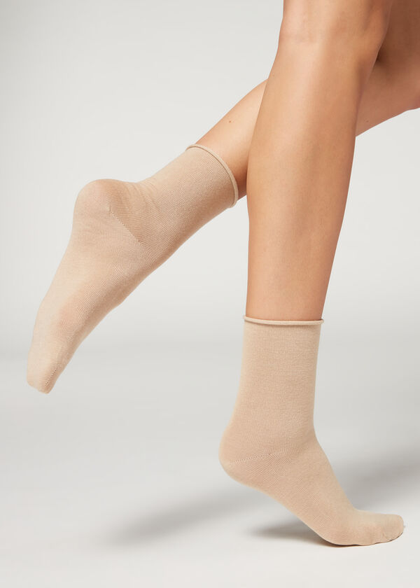 Calcetines cortos de algodón sin puños - Calzedonia