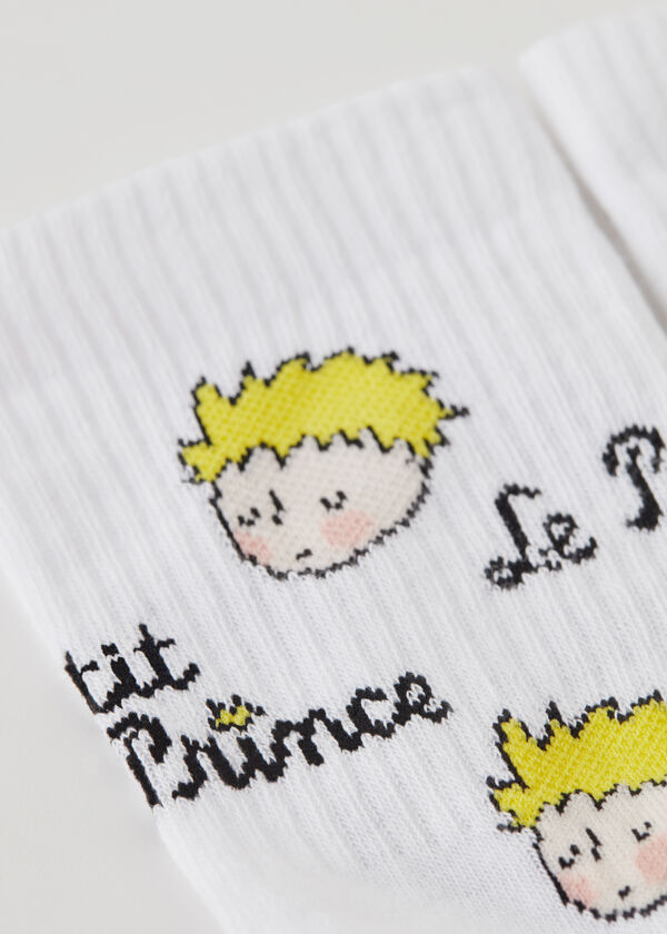 Krátké ponožky s celoplošným potiskem Malého prince