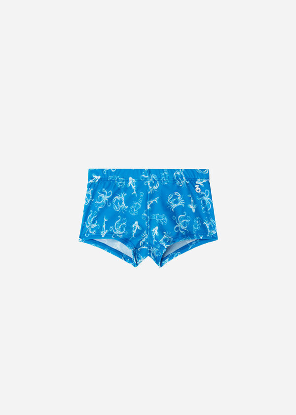 Boxer-Style Boys’ Swimming Trunks Panama