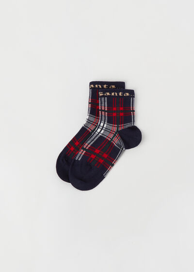 Kids’ Christmas-Patterned Short Socks
