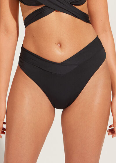 Tanga estrecha pedestal lector Bikini braga alta: Moda bikinis de cintura alta | Calzedonia