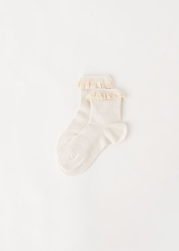 Girls’ Ruched Short Socks