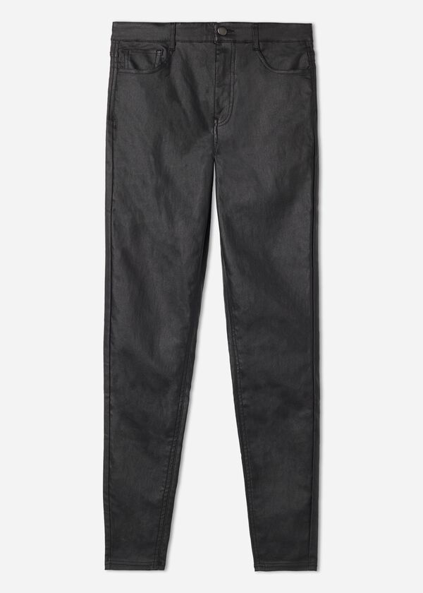 Skinny Leggings in Lederoptik