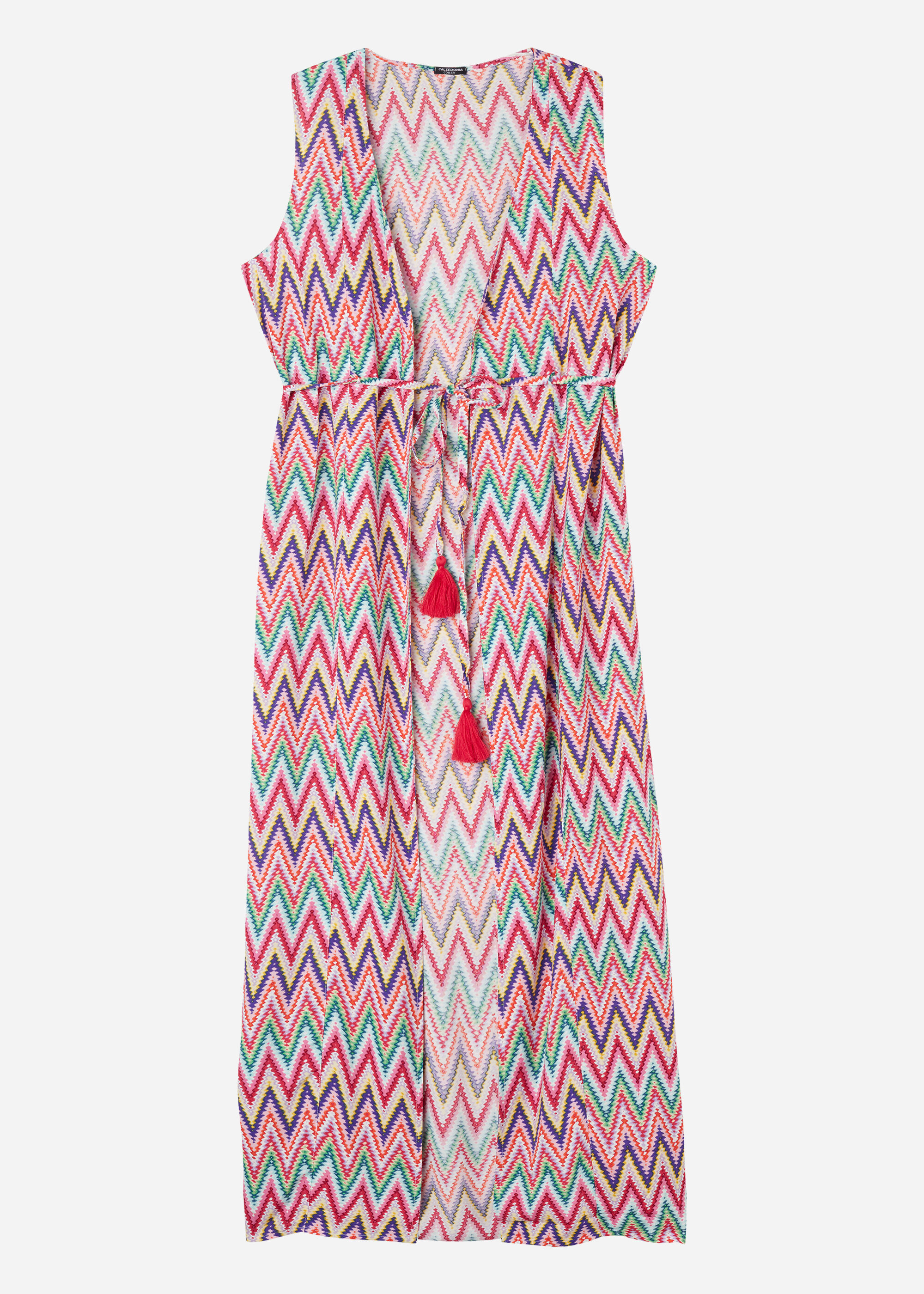 Lange Weste Multicolor Chevron