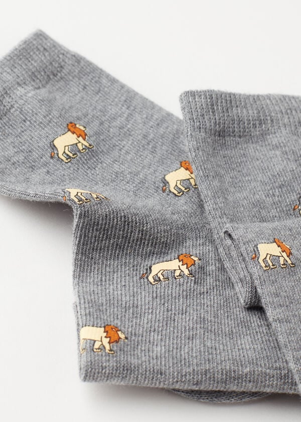 Kids’ Animal Print Short Socks