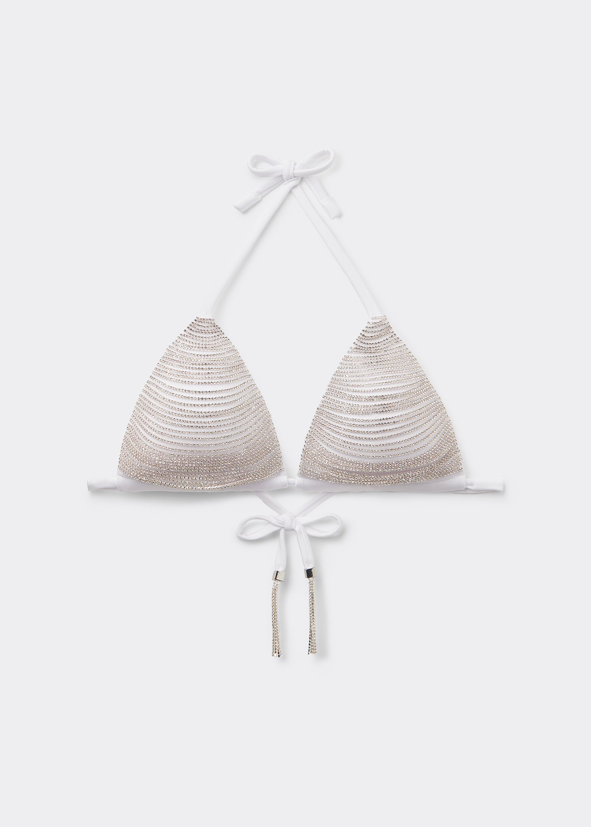 Triángulo Bikini Silver Sparkle