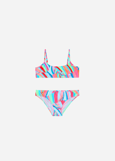 Girls' Two Piece Swimsuit Neon Summer