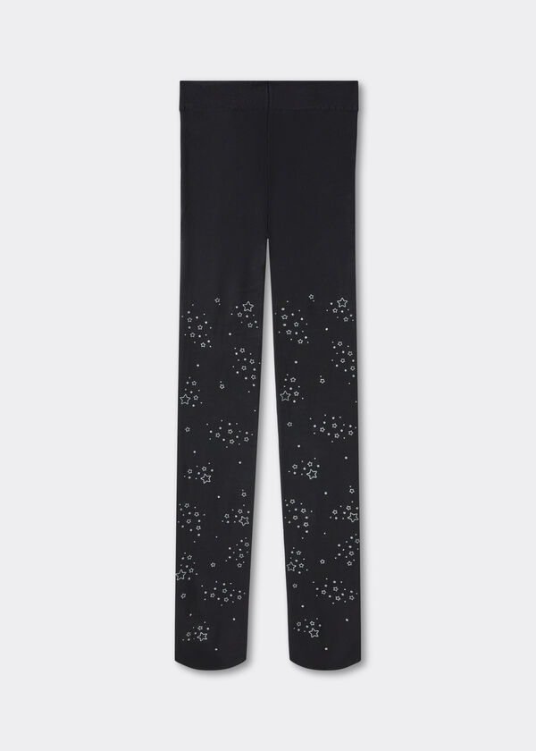 Girls&rsquo; Patterned Opaque Tights