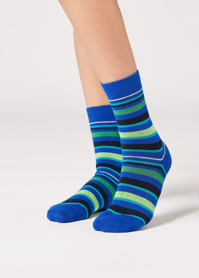 Chaussettes Courtes à Rayures pour Enfants