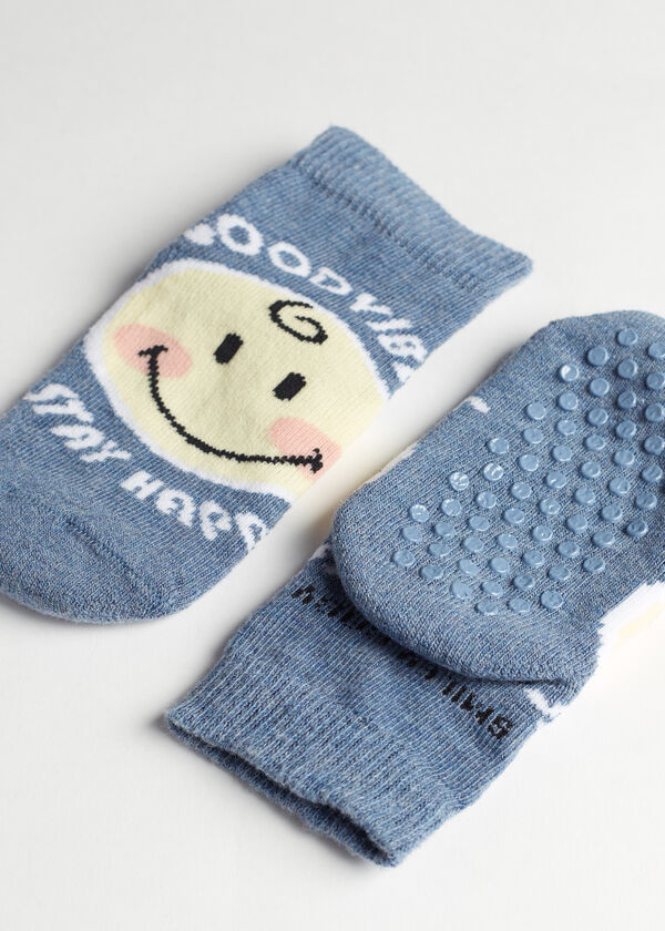 Șosete antiderapante Smiley Baby® pentru Nou-născuți