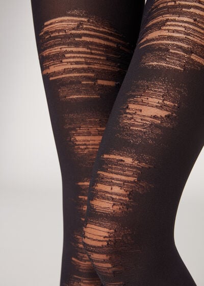 Stripped 100 Denier Opaque Eco Tights
