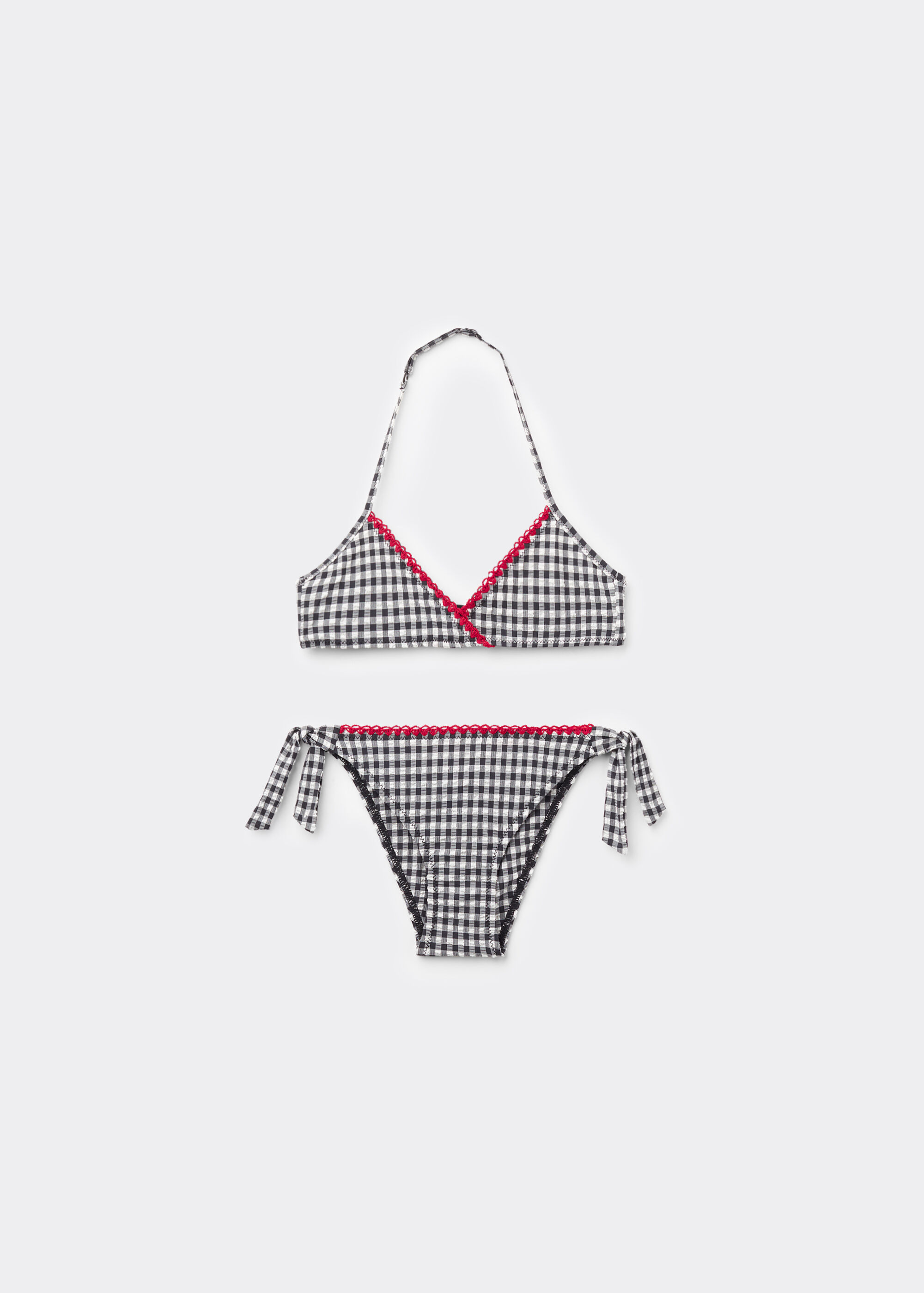 Plavky dvojdielne dievčenské Cherry Vichy