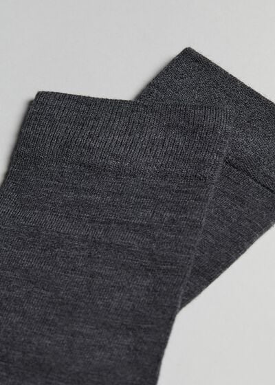 Krátké pánské ponožky z vlny a bavlny