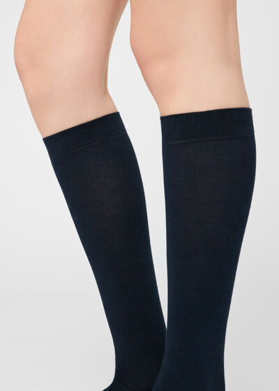 Long Satin Cotton Socks