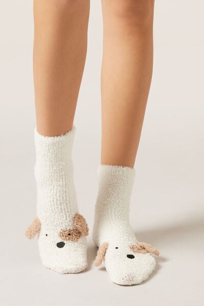 Calzedonia Calcetines Antideslizantes Soft Mujer Blanco Tamaño TU