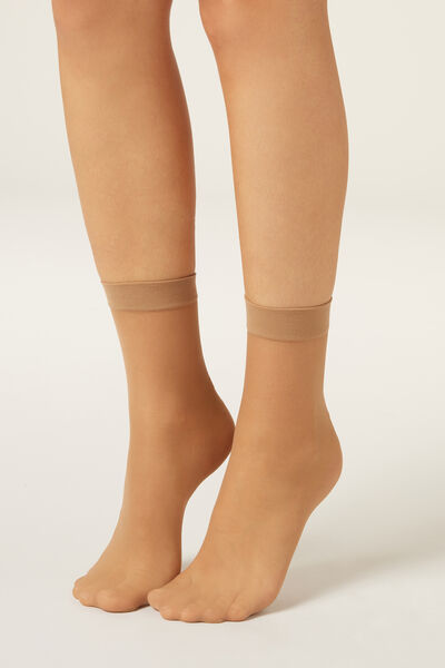Calzedonia Calcetines Media Transparente 20 Deniers Mujer Nude 6 Tamaño TU