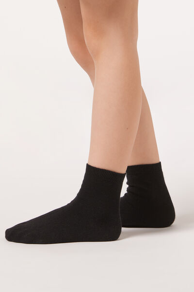 Calzedonia Calcetines para niños de algodón cortos transpirables Unisex Negro Tamaño 12