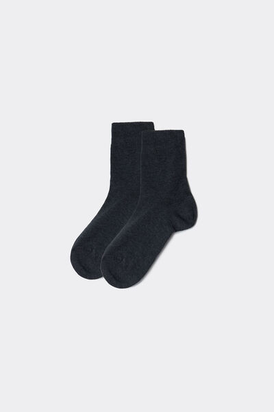 Calzedonia Calcetines para niños de algodón cortos transpirables Unisex Gris Tamaño 10