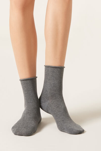 Calzedonia Calcetín sin goma de mujer Mujer Gris Tamaño 36-38