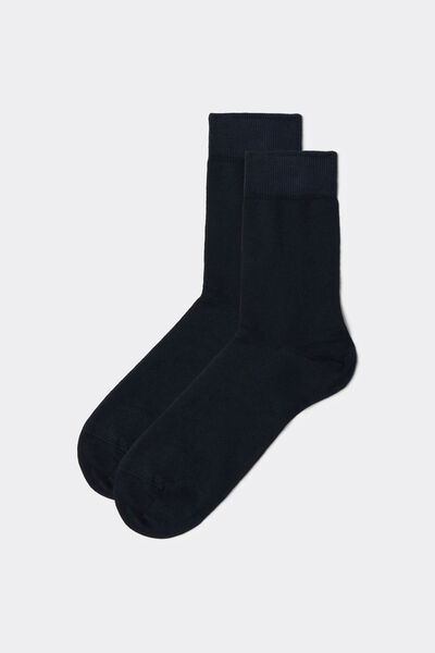 Calzedonia Calcetines cortos de algodón cálido para hombre Hombre Azul Tamaño 42-43