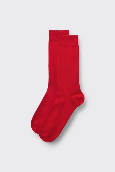 Calzedonia Calcetines Cortos en Algodón Cálido de Hombre Hombre Rojo Tamaño 44-45