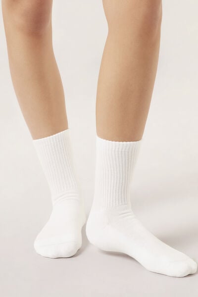 Calzedonia Calcetín corto de deporte unisex Hombre Blanco Tamaño 36-38