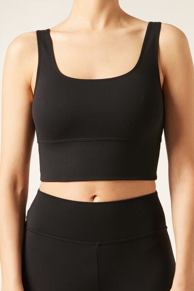 Calzedonia Top First Class Soft Touch Mujer Negro Tamaño S/M