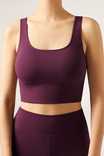 Calzedonia Top First Class Soft Touch Mujer Burdeos Tamaño S/M